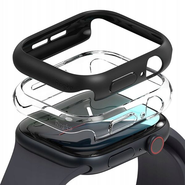 RINGKE SLIM 2-PACK APPLE WATCH 10 (46 MM) CLEAR & MATTE BLACK zdjęcie 1