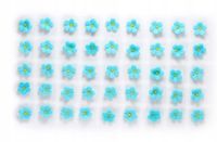 OZDOBNE CUKROWE kwiatuszki kwiatki jabłoni niebieskie 45szt