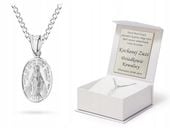 SREBRNY ŁAŃCUSZEK pr. 925 CUDOWNY MEDALIK + GRAWER