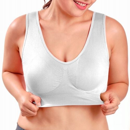 XL 3-pak Biustonoszy Bezszwowych bez Zapięć i Fiszbin z Push-up Wkładkami na Arena.pl