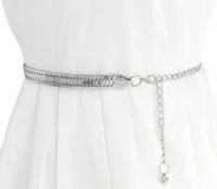 Pasek Srebrny Na Talię Damski Metalowy Łańcuch