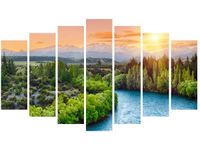 80CM 140CM OBRAZ 7 ELEM RZEKA CLUTHA NOWEJ ZELANDII ŚCIENNY