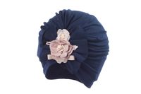 Jamiks THYRA turban dla dziewczynki kwiatki granat 46-48