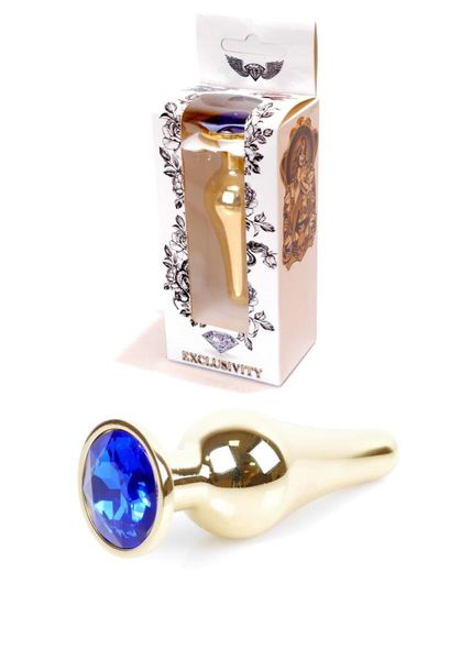 Plug-Jewellery Gold BUTT PLUG- Dark Blue zdjęcie 9