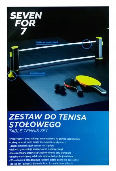 ZESTAW DO TENISA STOŁOWEGO SEVEN FOR 7 zdjęcie 1