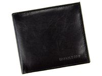 Ronaldo portfel skóra naturalna męski poziomy składany przegrody kieszeń