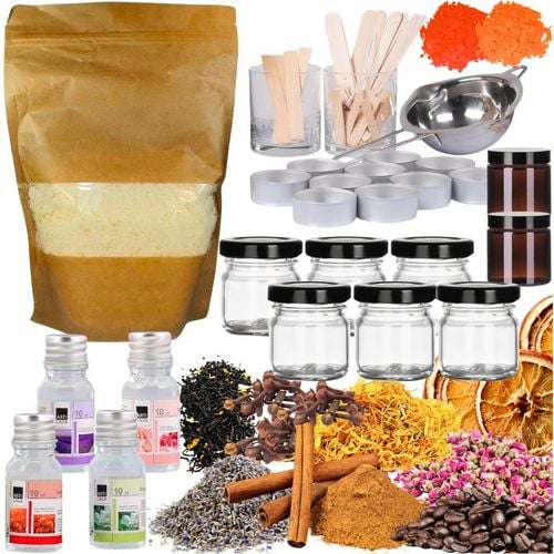 ZESTAW DO ROBIENIA ŚWIEC WYROBU ŚWIECZEK WOSK SOJOWY NA PREZENT DUŻY na Arena.pl