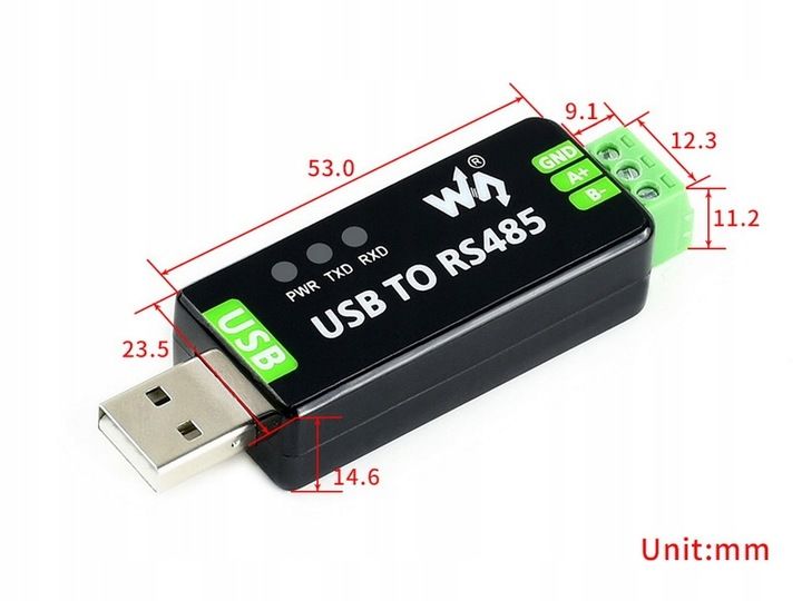 Konwerter przemysłowy USB - RS485 FT232 FTDI Waveshare 17286 zdjęcie 7