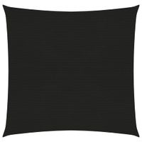 Żagiel przeciwsłoneczny, 160 g/m², czarny, 4x4 m, HDPE