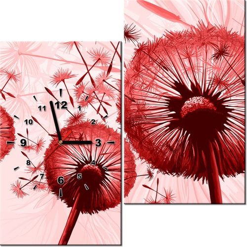 60 60CM ZEGAR DMUCHAWCE CZERWIENI OBRAZ ŚCIENNY PŁÓTNO RAMA na Arena.pl