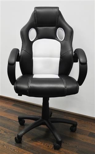 Fotel biurowy sportowy basic - biały na Arena.pl