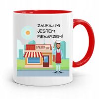 Kubek Czerwony Dla Piekarza Jestem Piekarzem Z Nadrukiem Ze Zdjęciem