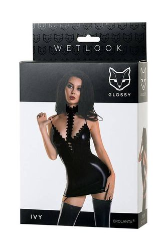Gorąca Połyskująca Krótka Sukienka Wet Look - Ivy Glossy Wetlook M na Arena.pl
