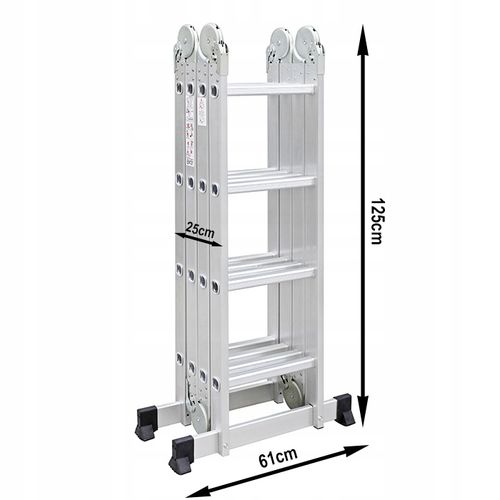 DRABINA aluminiowa składana przegubowa wielofunkcyjna 4x4 + podest na Arena.pl