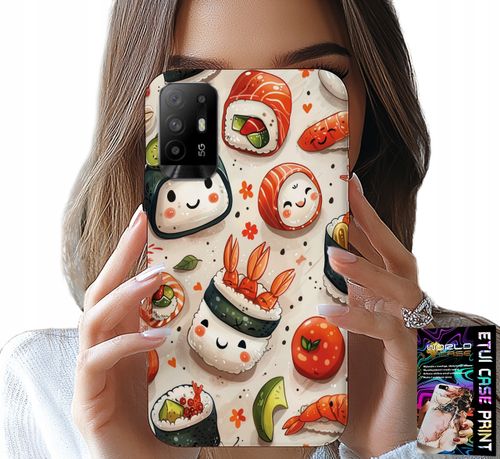 ETUI DO OPPO RENO 5Z / A94 5G - SŁODKIE UŚMIECHNIĘTE SUSHI OBUDOWA CASE na Arena.pl