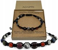 BRANSOLETKA MĘSKA z kamieniami naturalnymi TALIZMAN RÓWNOWAGI na prezent