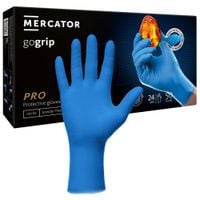 MERCATOR GOGRIP MOCNE GRUBE RĘKAWICE NITRYLOWE NIEBIESKIE S 50 SZTUK