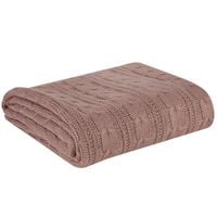 Pleciony koc akrylowy AKRYL 130X170 różowy