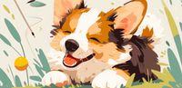 Plakat 91,3x44,5cm Beztroski Corgi