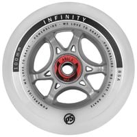 Zestaw 4 kółek Powerslide Infinity 100 Rtr + Łożyska Abec9/Spacer Silver Grey