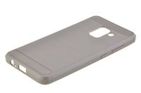 Wytrzymałe etui Back Case Carbon do SAMSUNG GALAXY A8 2018 A530 szary