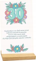 STATUETKA RAMKA na 30 urodziny z życzeniami personalizacja nadruk UV