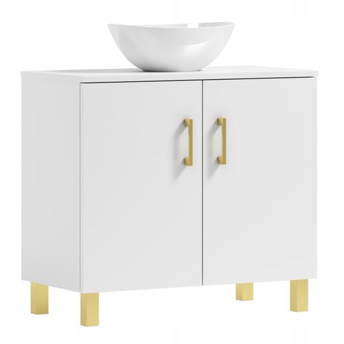 ZESTAW MEBLI LAZIENKOWYCH 60 szafka umywalka słupek w. (GOLD) + EB na Arena.pl