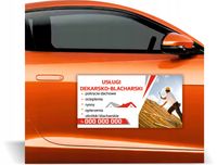 Magnes na samochód reklama magnetyczna USŁUGI DEKARSKIE BLACHARSKIE