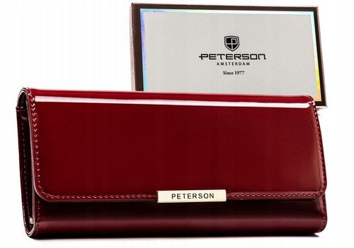 Portfel damski duży RFID na zatrzask pojemny na karty dokumenty PETERSON na Arena.pl