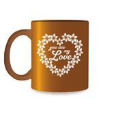 kubek złoty LOVE  KZW01