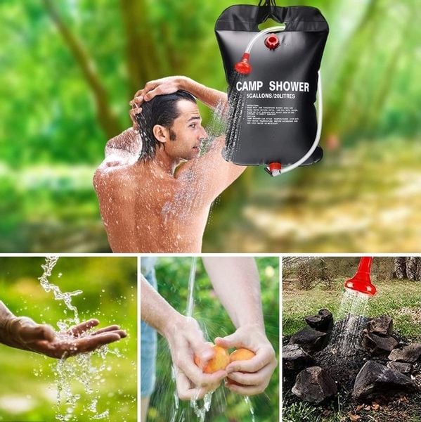 PRYSZNIC TURYSTYCZNY SOLARNY KEMPINGOWY POLOWY POD NAMIOT NA BIWAK 20L zdjęcie 8