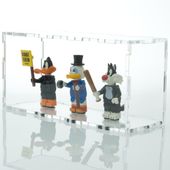 PUDEŁKO GABLOTKA NA TRZY FIGURKI LEGO CHRONI PRZED KURZEM I UV, MINIFIGURKI