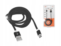 KABEL USB-A MicroUSB CZARNY 1M MOCNY OPLOT SZYBKIE ŁADOWANIE I TRANSFER