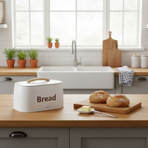 chlebak pojemnik stalowy na pieczywo kinghoff kh-1947 biały na Arena.pl