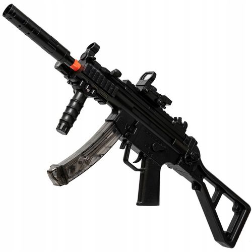 KARABIN MP5 PISTOLET AUTOMATCZNY NA KULKI ŻELOWE Z LATARKĄ 2w1 STRZAŁKI na Arena.pl