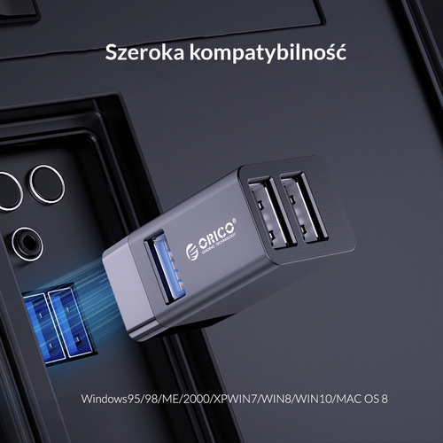 Orico Hub USB 5Gbps mini 3xUSB-A na Arena.pl