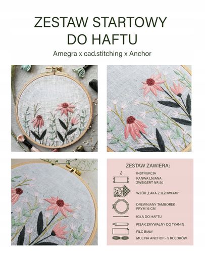 Zestaw do haftowania jeżówka na Arena.pl