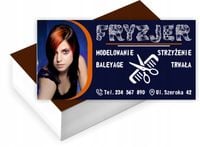 Wizytówki firmowe Foliowane 1000szt FRYZJER dużo wzorów, projekt w cenie