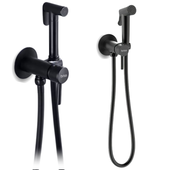 Bateria bidetowa podtynkowa - czarna