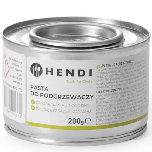 Pasta do podgrzewaczy potraw - etanol puszka 48 x 200g - Hendi 194546 na Arena.pl