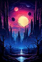 Plakat 67,5x100cm Gwieździste Miasto