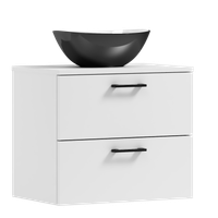 Szafka łazienkowa wisząca LUNA 50 biały z umywalką Eliza C (W2)