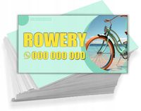 Wizytówki firmowe REKLAMOWE Foliowane 1000 szt ROWERY WYOŻYCZALNIA