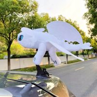 SZCZERBATEK BIAŁA FURIA DRAGON FIGURKA PRZYTULANKA PLUSZOWA PLUSZAK MIŚ30cm