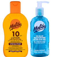 Malibu Ochronny Balsam SPF10 200ml + Żel Po Opalaniu 200ml