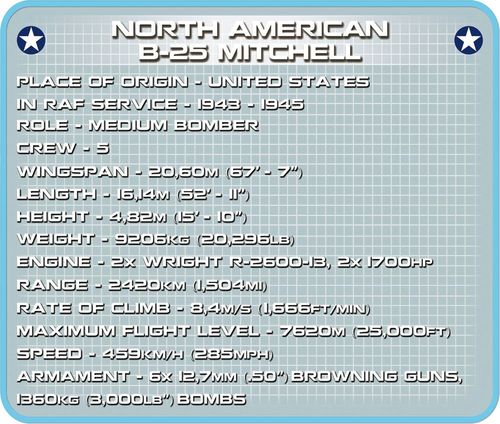 Cobi Klocki Armia North American B-2 5 Mitchell na Arena.pl