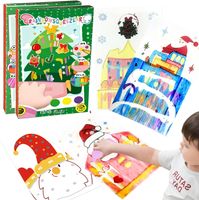 Zestaw Artystyczny Zdrapywanka 70 Sztuk Czarny Świąteczny DIY Craft