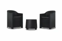 Zestaw Ogrodowy Luna Corciano Kawowy 2 osobowy Czarny Mat Stolik Fotele