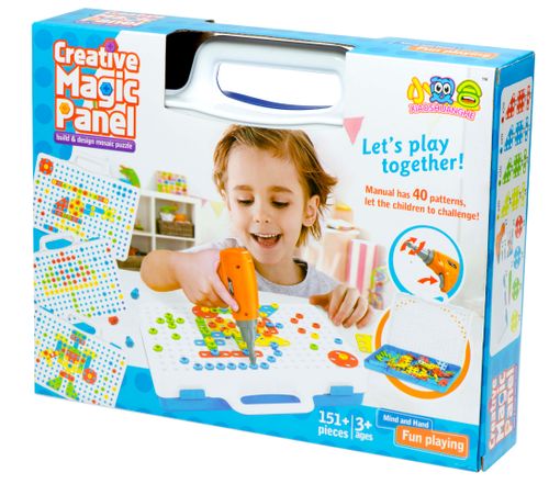 PUZZLE KLOCKI W WALIZCE + WKRĘTARKA 151 ELEMENTÓW HIT! na Arena.pl