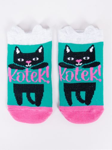 Skarpety dziewczęce z elementem 3D kotek 6PAK 14-16 YOCLUB na Arena.pl